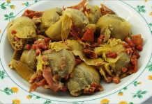 Receta de alcachofas con jamón fácil y rápida