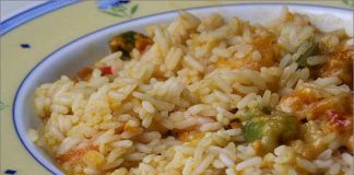 Receta de arroz con gambas y verduras fácil y rápida