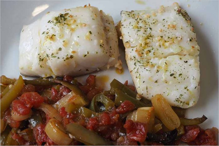 Receta de bacalao al horno con verduras