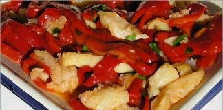 Receta de bacalao con pimientos fácil y rápida