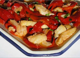 Receta de bacalao con pimientos fácil y rápida