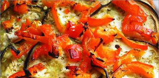 Receta de berenjenas al horno sobre hojaldre fácil y rápida