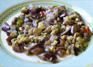 Receta de berenjenas con huevo fácil y rápida