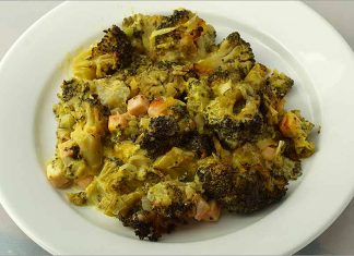 Receta de brócoli con nata y queso al horno fácil y rápida