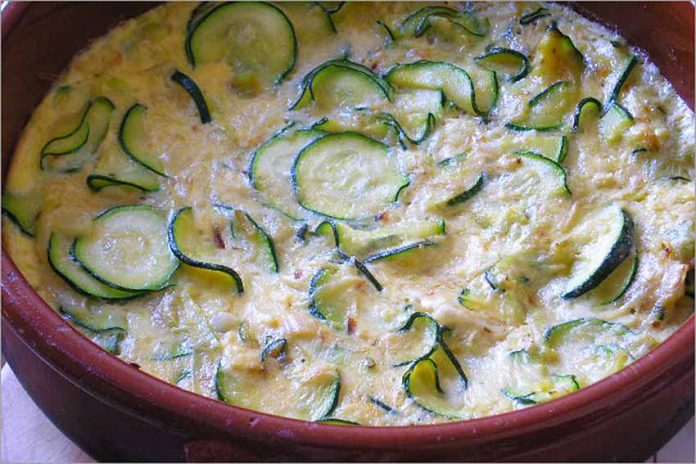 Receta de calabacines con huevo al horno fácil y rápida