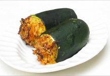 Receta de calabacines rellenos de arroz fácil y rápida