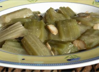 Receta de cardo con almendras fácil y rápida