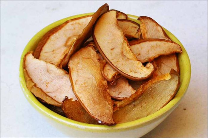 Receta de chips de manzana fácil y rápida