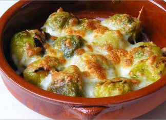 Receta de coles de Bruselas gratinadas fácil y rápida