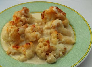 Receta de coliflor con bechamel fácil y rápida