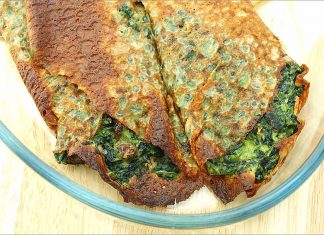 Receta de crepes de espinacas fácil y rápida