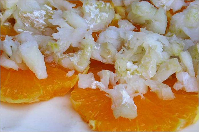 Receta de ensalada de bacalao y naranja fácil y rápida