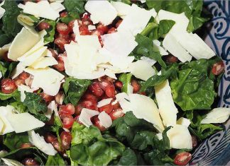 Receta de ensalada de espinacas y granada