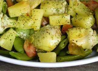Receta de ensalada templada de judías verdes fácil y rápida