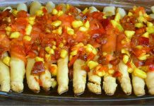 Receta de espárragos con salmón ahumado fácil y rápida