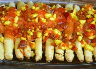 Receta de espárragos con salmón ahumado fácil y rápida