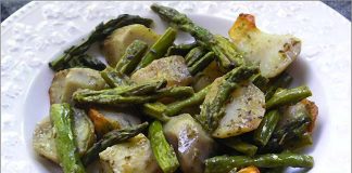 Receta de espárragos trigueros con patatas fácil y rápida