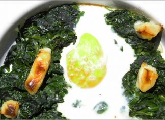 Receta de espinacas con huevo fácil y rápida