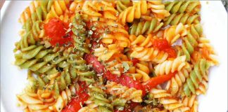 Receta de espirales con pimientos fácil y rápida