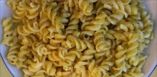 Receta de espirales con salsa de nueces fácil y rápida
