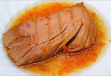 Receta de filete de atún en salsa fácil y rápida