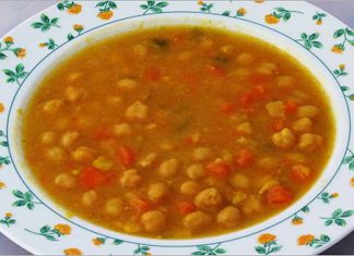 Receta de garbanzos al azafrán fácil y rápida