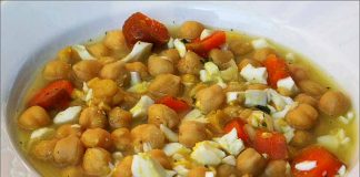 Receta de garbanzos con huevo duro fácil y rápida