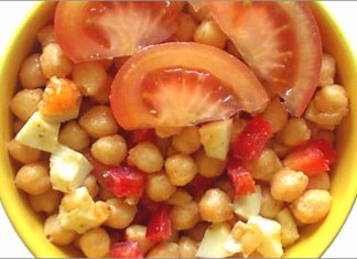 Receta de garbanzos jardinera fácil y rápida
