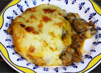 Receta de gratinado de puerros y champiñones fácil y rápida