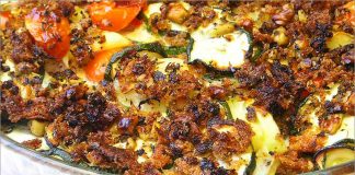 Receta de gratinado de verduras con nueces fácil y rápida