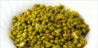 Receta de guisantes al azafrán fácil y rápida