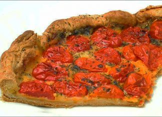 Receta de hojaldre de tomatitos y queso fácil y rápida