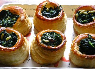Receta de hojaldres de espinacas fácil y rápida