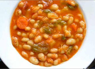 Receta de judías blancas estofadas fácil y rápida