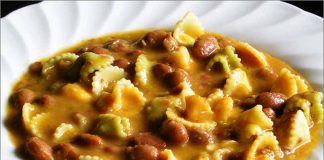 Receta de judías pintas con pasta fácil y rápida