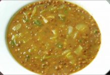 Receta de lentejas con calabacín y curry fácil y rápida