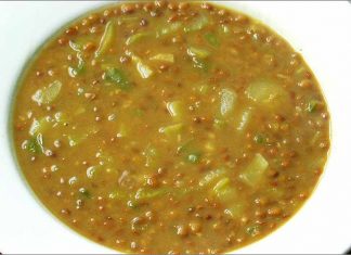 Receta de lentejas con calabacín y curry fácil y rápida