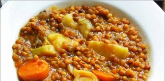 Receta de lentejas con verduras fácil y rápida