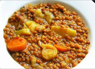 Receta de lentejas con verduras fácil y rápida