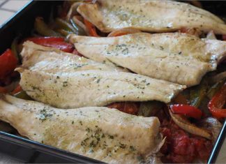 Receta de lubina con verduras al horno fácil y rápida