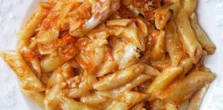 Receta de macarrones con bacalao fácil y rápida