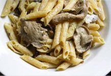 Receta de pasta con setas y queso Philadelphia fácil y rápida