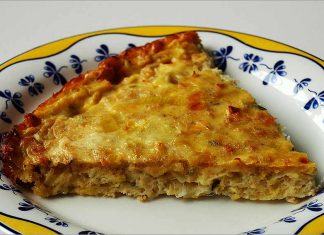 Receta de pastel de puerros y queso fácil y rápida