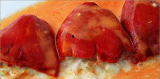 Receta de pimientos rellenos de salmón ahumado fácil y rápida