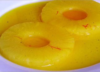 Receta de piña al azafrán fácil y rápida