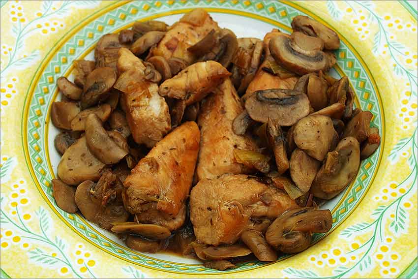 Pollo con champiñones ⋆ Cocina para Torpes