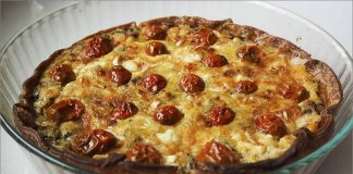 Receta de quiche de berenjena y queso de cabra