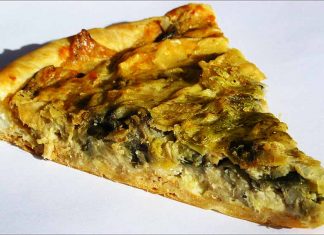 Receta de quiche de puerro y berenjena fácil y rápida