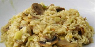 Receta de risotto de champiñones y gorgonzola fácil y rápida