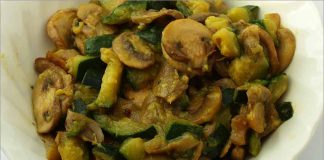 Receta de salteado de calabacín y champinones fácil y rápida